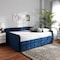 Baxton Studio Jona Blue Velvet and Button Tufted Full Size Daybed with Trundle 169-10846 - alternate 6